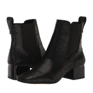 Franco Sarto Waxton Ankle Boot Black Snake Print